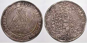 kosuke_dev マクデブルク ブランデンブルク 大司教ヨアヒムフレデリック 1594年B ターレル 銀貨 極美品
