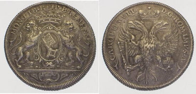 kosuke_dev 神聖ローマ帝国 ブレーメン ダブルイーグル 1744年 ダブルターレル 銀貨 極美品-美品