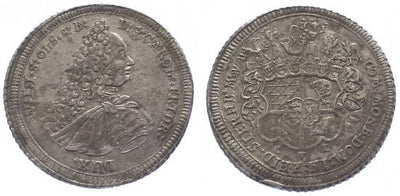 kosuke_dev シレジア ヴュルテンベルク カール･フリードリヒ 1717年 ターレル 銀貨 美品+