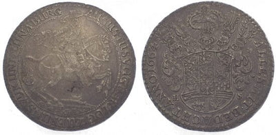 kosuke_dev ブランズウィック･ヴォルフェンビュッテル アウグスト2世 1664年 1 1/2 ターレル 銀貨 極美品-美品