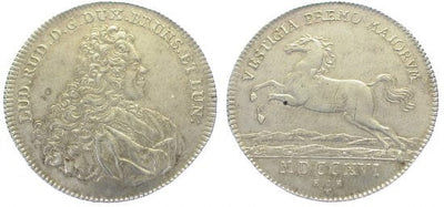 kosuke_dev ブランズウィック･ヴォルフェンビュッテル ルートヴィヒ･ルドルフ 1716年 ターレル 銀貨 極美品-美品