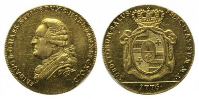 kosuke_dev オルデンブルク フリードリヒ･アウグスト 1773-1785年 1776年 5ターレル 金貨 極美品-美品