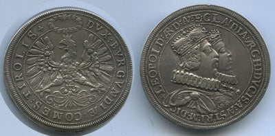 kosuke_dev 神聖ローマ帝国 オーストリア レオポルド 1626年 ダブルターレル 銀貨 極美品