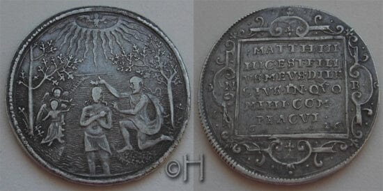 kosuke_dev トランシルバニア ベトレン･ガーボル ヨルダンの洗礼 1626年NB ターレル 銀貨 極美品-美品