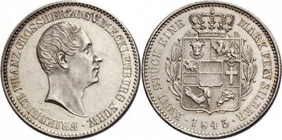 kosuke_dev メクレンブルク=シュヴェリーン フリードリヒ･フランツ2世 1845年 2/3ターレル 銀貨 極美品