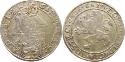 kosuke_dev アンハルト=ツェルプスト カール･ヴィルヘルム 1676年 40 スタバー 銀貨 美品