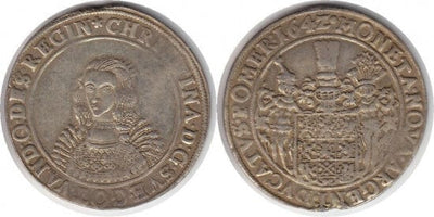 kosuke_dev ポメラニア クリスティーナ 1642年 ターレル 銀貨 美品