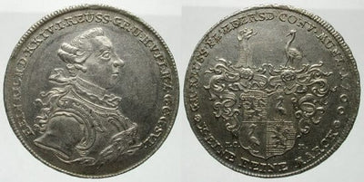 kosuke_dev エーバースドルフ ハインリヒ24世 1747-1779年 1766年 ターレル 銀貨 美品+
