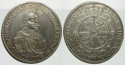 kosuke_dev アウグスブルク シュタット グスタフ2世アドルフ 1632年 ターレル 銀貨 極美品