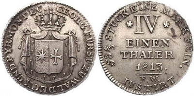 kosuke_dev ヴァルデック ゲオルグ 1807-1813年 1/4 ターレル 銀貨 極美品