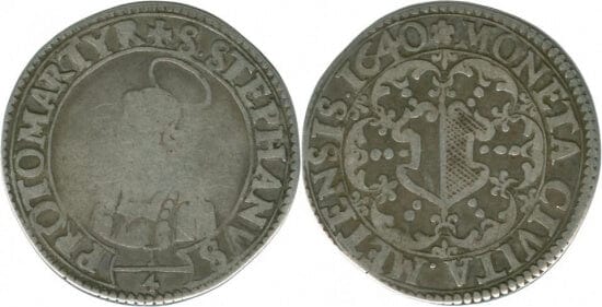 kosuke_dev ドイツ メッツ 1640年 1/4 ターレル 銀貨 並品+