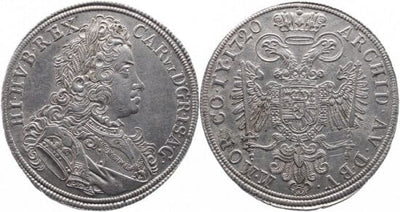 kosuke_dev ハプスブルク カール6世 1711-1740年 1720年 ターレル 銀貨 極美品-
