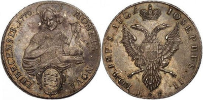 kosuke_dev ドイツ リューベック ヨーゼフ2世 1776年 ターレル 銀貨 未使用-極美品