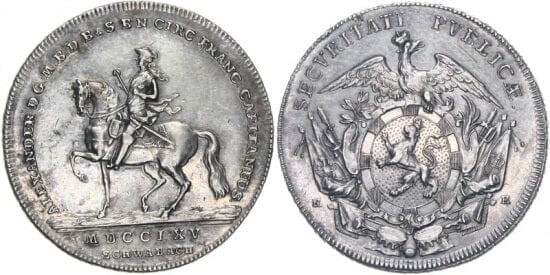 kosuke_dev ブランデンブルク アンスバッハ 1765年 ターレル 銀貨 極美品