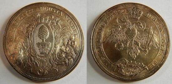 kosuke_dev アウグスブルク 1740年 ダブルターレル 銀貨 極美品-美品