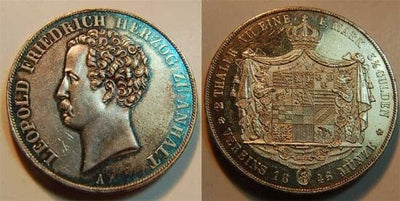 kosuke_dev アンハルト ベルンブルク レオポルド・フリードリヒ・ヘルツォーク 1846年 ダブルターレル 銀貨 極美品