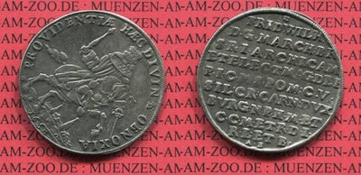 kosuke_dev ブランデンブルク プロイセン フリードリヒ・ヴィルヘルム 1658年 1/2 ターレル 銀貨 極美品-美品