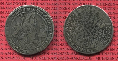 kosuke_dev ブランデンブルク プロイセン ゲオルク・ヴィルヘルム 1629年 ターレル 銀貨 美品