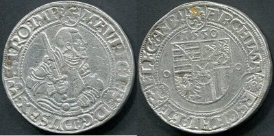kosuke_dev ザクセン王国 サンモリッツ 1550年 ターレル 銀貨 美品+
