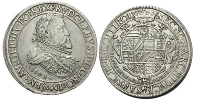 kosuke_dev オーストリア ハプスブルク ルドルフ2世 1604年 ダブルターレル 銀貨 美品