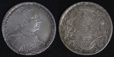 kosuke_dev ブランデンブルク アンスバッハ カール・ヴィルヘルム・フリードリヒ 1757年 ターレル 銀貨 美品+