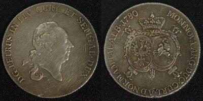 カーランド 1780年 Albertustaler アルベル ターレル 銀貨 美品+/美品