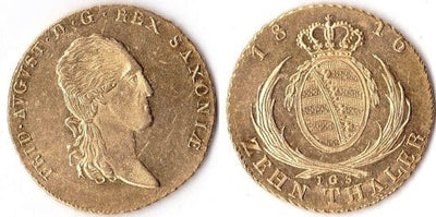 kosuke_dev ザクセン王国 フリードリヒ・アウグスト 1816年 ターレル 金貨 極美品