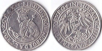 kosuke_dev 神聖ローマ帝国 ハプスブルク家 フェルディナント1世 1/2 ターレル 銀貨 極美品