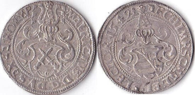 kosuke_dev ザクセン アルベルライン 1549年 1/2 ターレル 銀貨 極美品