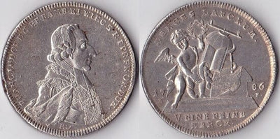 kosuke_dev ヴュルツブルク司教区 フランツ・ルドウィッグ・フォン・アーサル 1786年 ダブルターレル 銀貨 極美品-美品