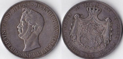 kosuke_dev ドイツ ロイス ハインリヒ20世 1848年 ダブルターレル 銀貨 極美品+/極美品