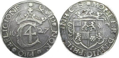 kosuke_dev デンマーク クリスチャン4世 1627年 Species ターレル 銀貨 美品