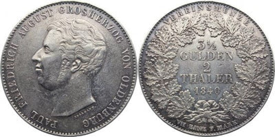kosuke_dev オルデンブルク ポール・フリードリヒ・アウグスト 1840年 ダブルターレル 銀貨 美品