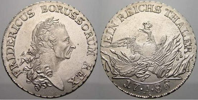 kosuke_dev ブランデンブルク プロイセン フリードリヒ2世 1786年 ターレル 銀貨 未使用