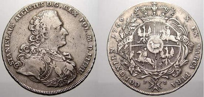 kosuke_dev ポーランド スタニスワフ・アウグスト 1766年 ターレル 銀貨 美品+