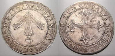 kosuke_dev ポメラニア シュトラールズント 1707年 2/3 ターレル 銀貨 美品+