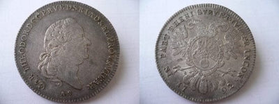 kosuke_dev 神聖ローマ帝国 バイエルン カール・テオドール ターレル銀貨 1792年 美品