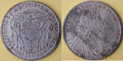 kosuke_dev 神聖ローマ帝国 ザルツブルグ フランツ ターレル銀貨 1716年 美品/極美品