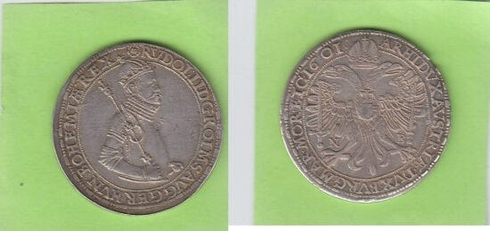 kosuke_dev ハプスブルグ ウンガルム ターレル銀貨 1601年 極美品