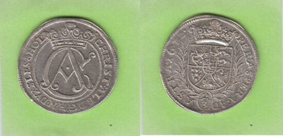 kosuke_dev シュレスヴィヒ ホルスタイン 2/3ターレル銀貨 1672年 極美品