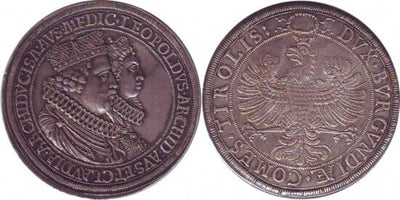 kosuke_dev 神聖ローマ帝国 レオポルド クラウディア·デ·メディチ 2ターレル 1626年 美品