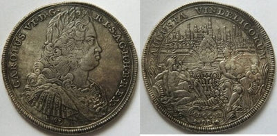 kosuke_dev 神聖ローマ帝国 アウグスブルグ カール6世 ターレル 1711-1740年 美品
