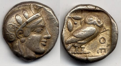 kosuke_dev 古代ギリシャ アッティカ アテナ ふくろう テトラドラクマ 紀元前475-465年 美品