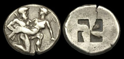 kosuke_dev 古代ギリシャ トラキア タソス サテュロス BC412-404年 AR ステーター 銀貨