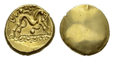 kosuke_dev 古代ギリシャ ケルト アンビアニ BC60-50年 AV ステーター 金貨 未使用