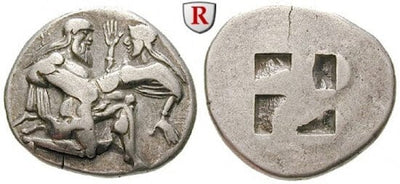 kosuke_dev 古代ギリシャ トラキア タソス BC 525-463年 ステーター 銀貨 美品+