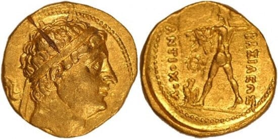 kosuke_dev 古代ギリシャ バクトリア王国 ディオドトス1世 BC255-235年 AV ステーター 金貨 極美品