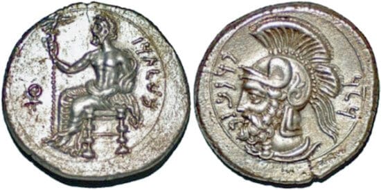 kosuke_dev 古代ギリシャ キリキア タルソ BC379-374年 AR ステーター 銀貨 極美品