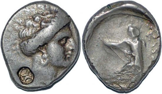 kosuke_dev 古代ギリシャ クレタ島 シドニア 紀元前4世紀 AR ステーター 銀貨 美品+