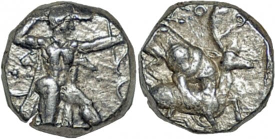 kosuke_dev 古代ギリシャ キプロス キチオン Ballmelek II BC425-400年 AR ステーター 銀貨 美品